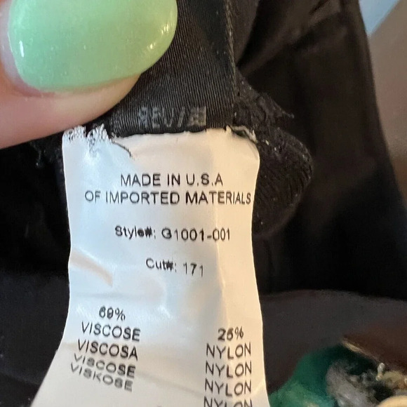 Women’s Black Faux Leather Panel Leggings Sz Large Ankle Zip Pants - Picture 2 of 9